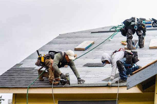 Professional Gutter Installation technician working in Wayland, MI